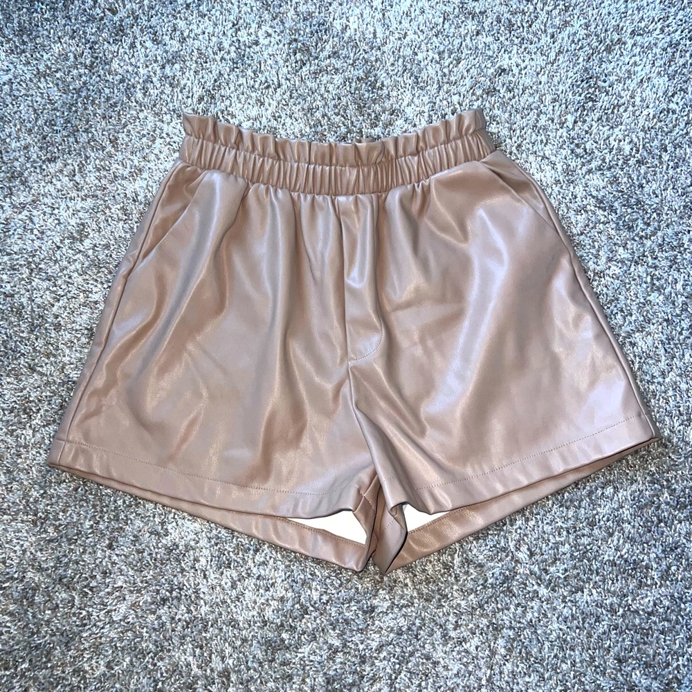Steve Madden faux leather high waisted shorts